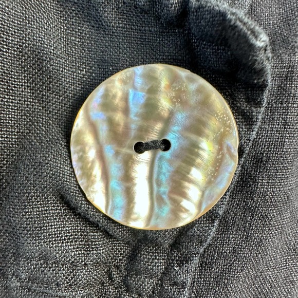 Vintage Willow lagenlook art to wear asymetrical linen black tank - Picture 8 of 8